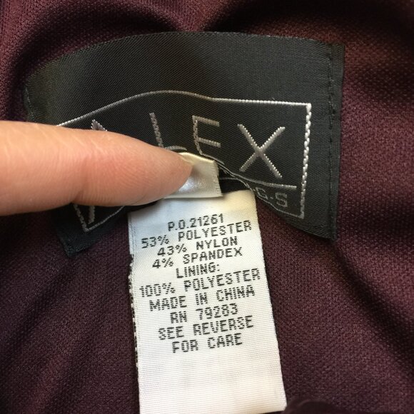 Alex Evenings Mini Sheath Dress Size 8 Womans Maroon Beaded Crinkle Off Shoulder - Picture 6 of 14